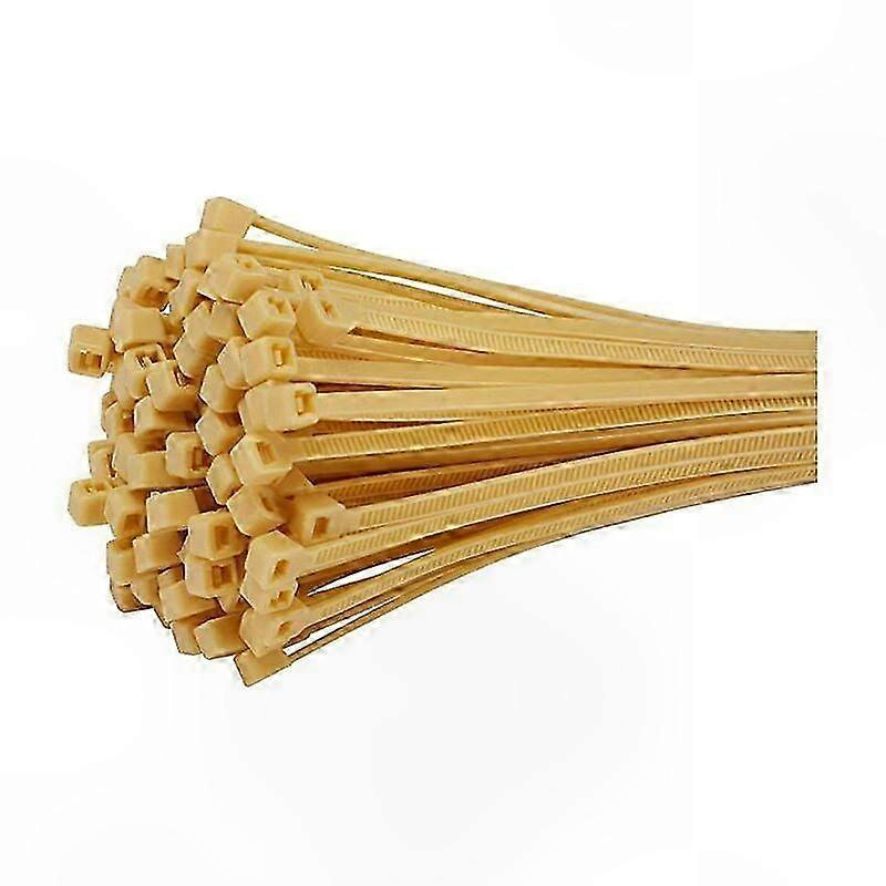 Beige Nylon Nippusitteet, 1,8 mm x 100 mm, 100 kpl parvekkeen puutarhan ja terassin järjestämiseen