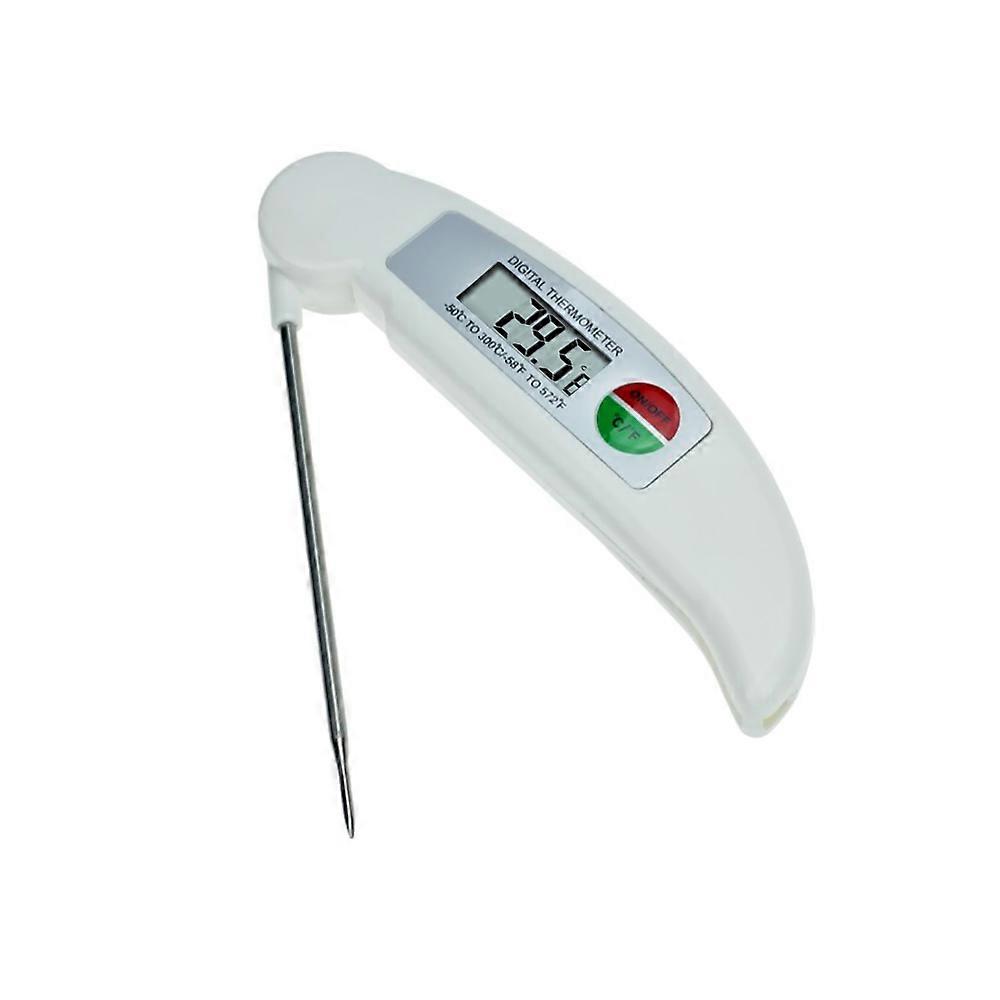 Instant Read Digital Food Thermometer Foldable 26.4cm Probe, Red