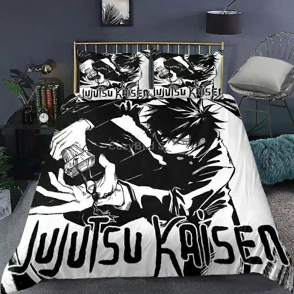 TE2938 Jujutsu Kaisen Sängkläder Set Japan Anime Påslakan Set Täcke Sängkläder Twin Queen King Enkelstorlek