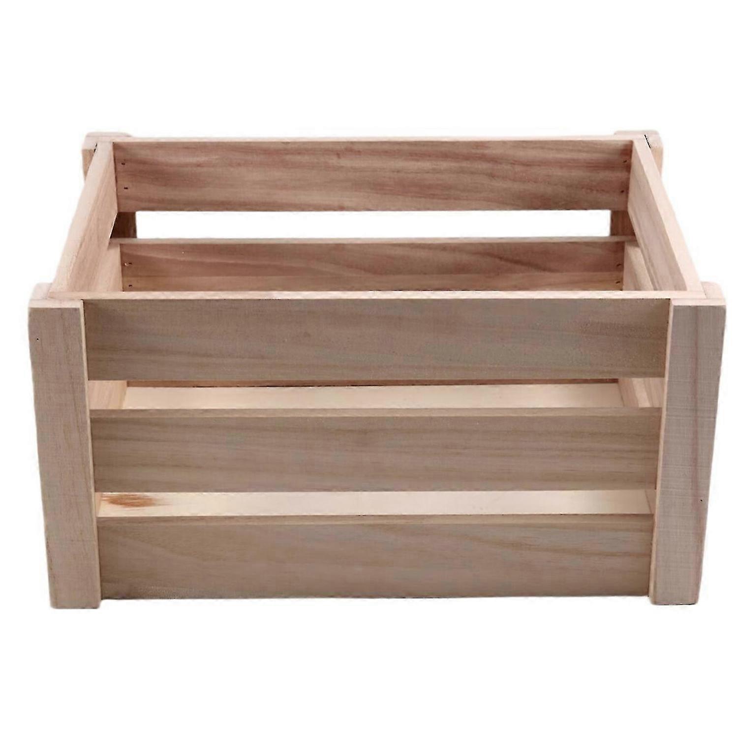 Storage Crate Decorative Wood Crates Wooden Storage Container,Wooden Boxes for Home, Wood Crates for