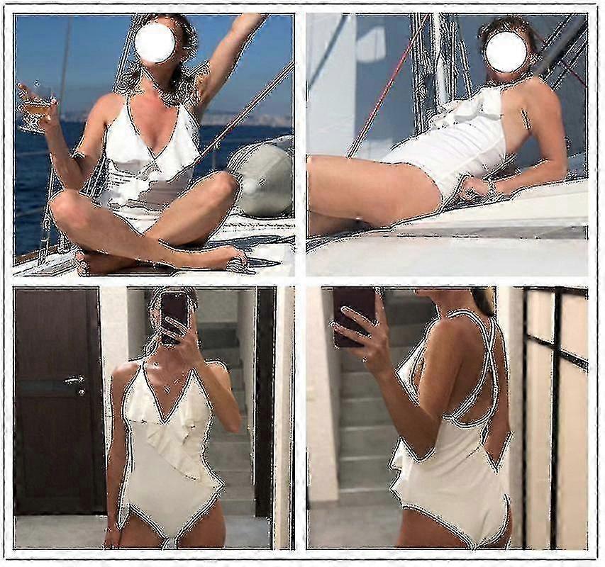 2025 Femmes Une Pièce Maillot De Bain Volant Wrap Texturé Maillots De Bain De Plage Maillots De Bain