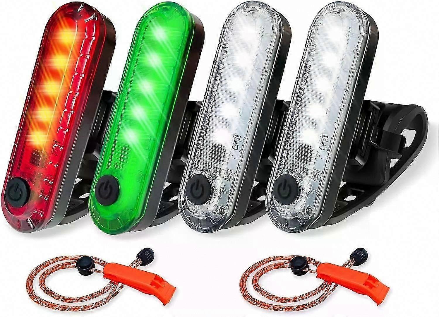 4Pack LED Navigation Lights Kit, Rechargeable Battery Operated 4 Modes for Boat Kayak Stern Bow Lights