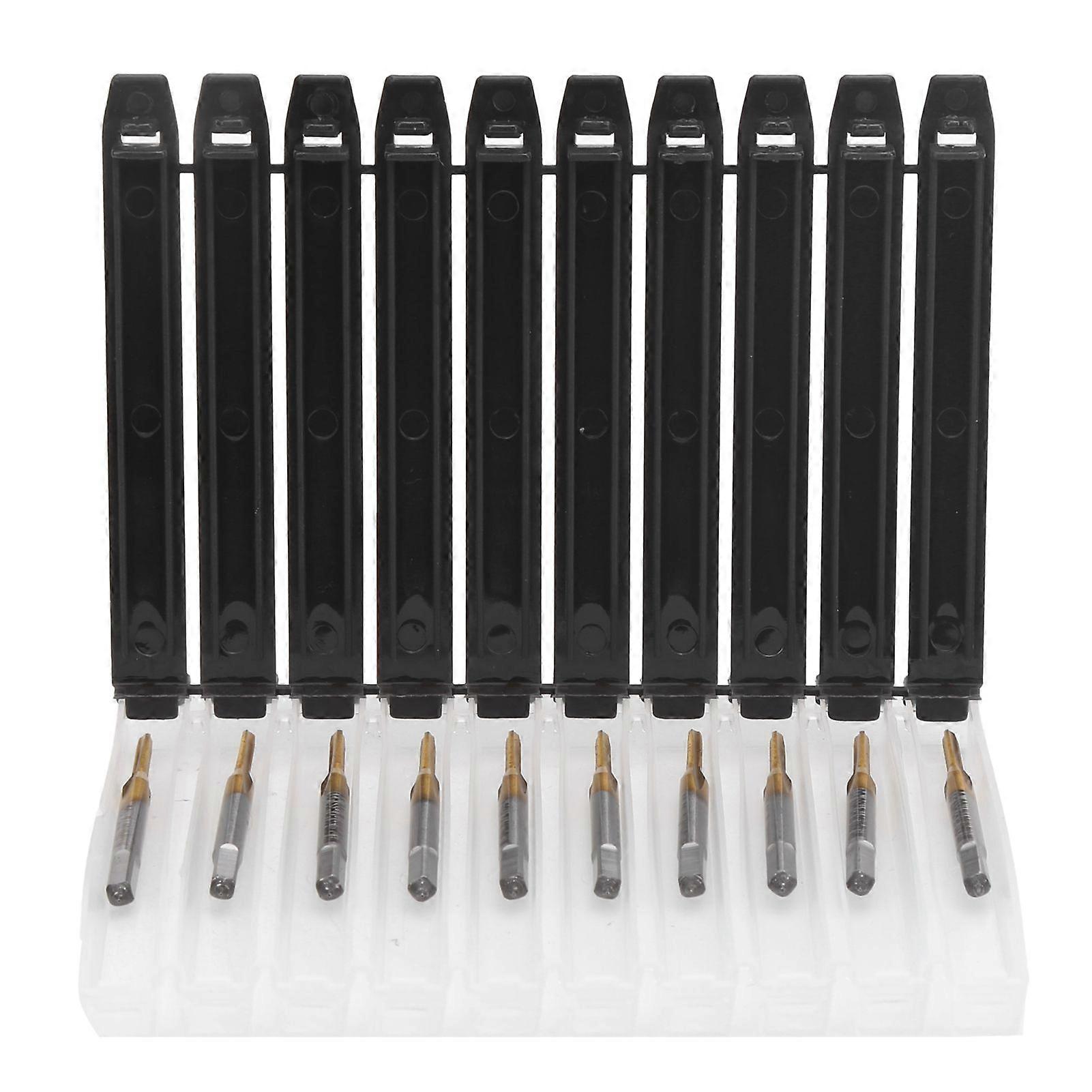 10pcs Coating Thread Tap HSS High Hardness Machine Tapping Thread Drill Bits M1.6 x 0.35