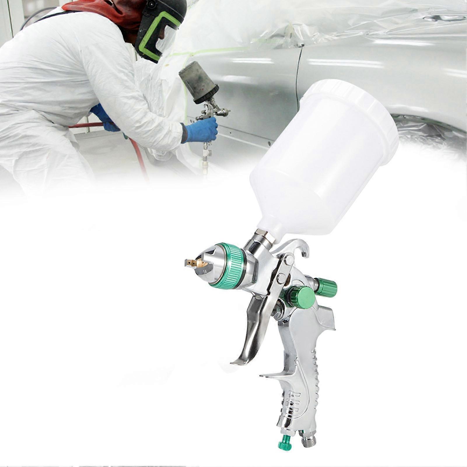 High Atomization Paint Sprayer 600ml Gravity Feed 32x14.5cm Green