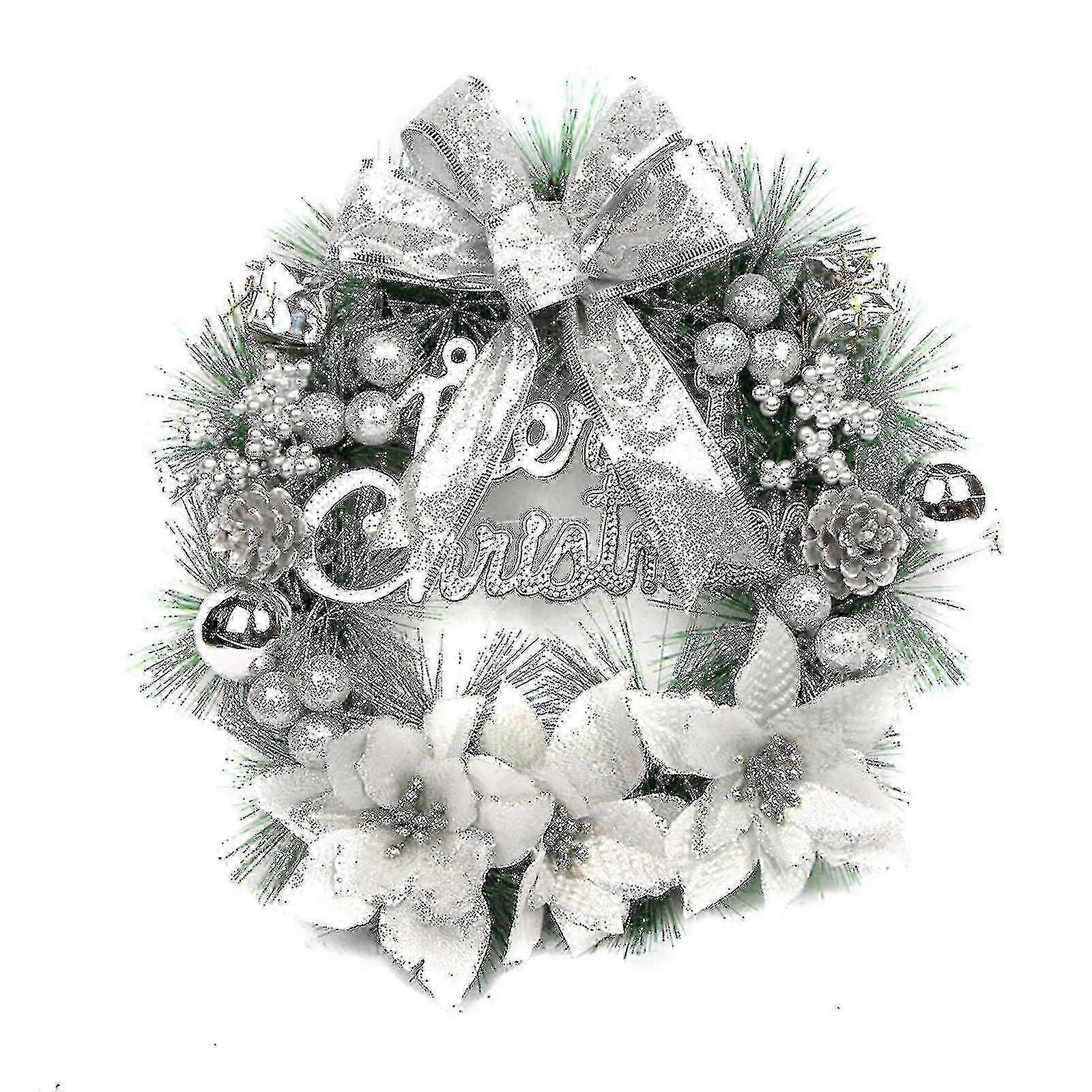 זרים זר מלאכותי עם פעמונים פפיון דלת חג המולד Decoration_y