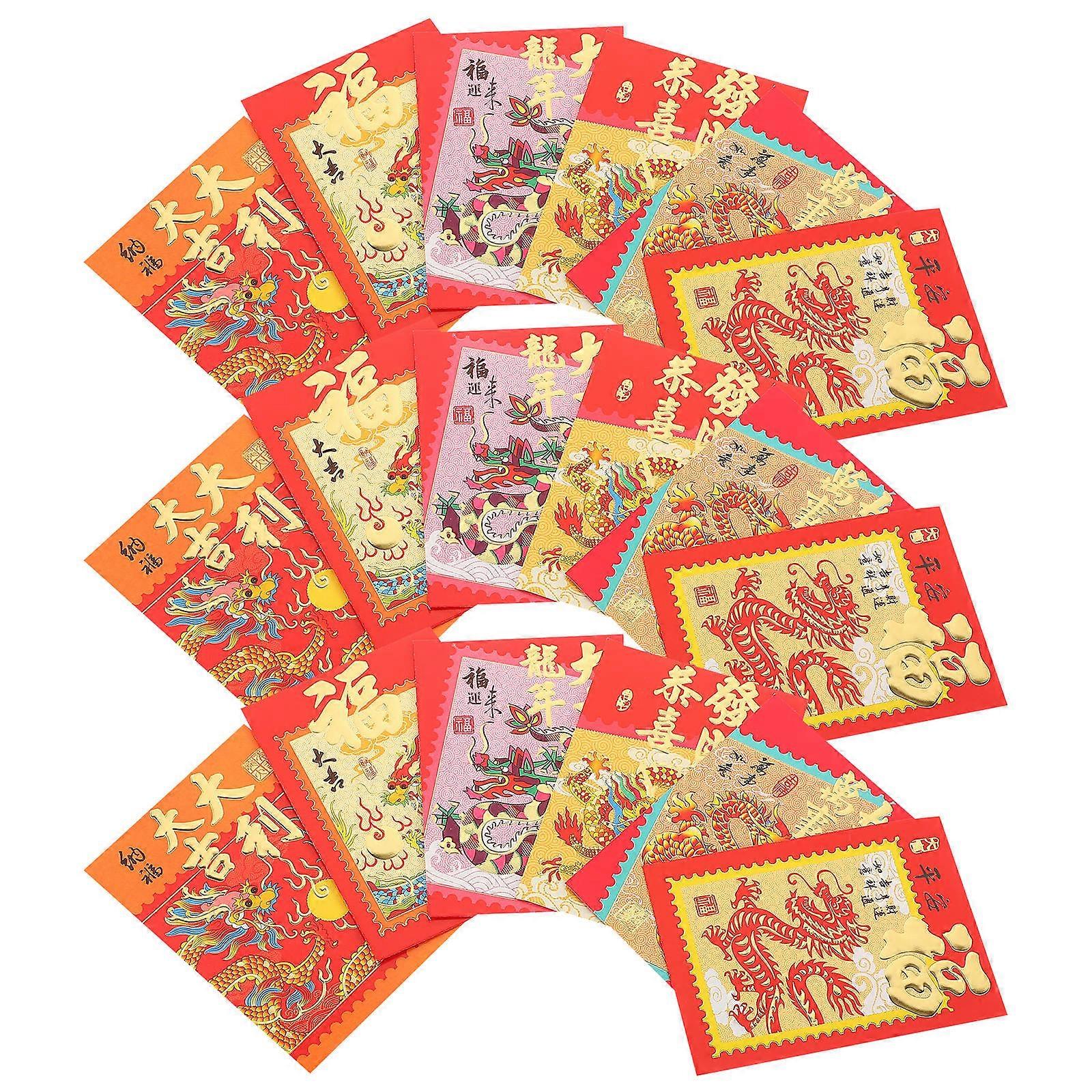 Lucky Money Bags Paper Red Envelopes for Party 120Pcs