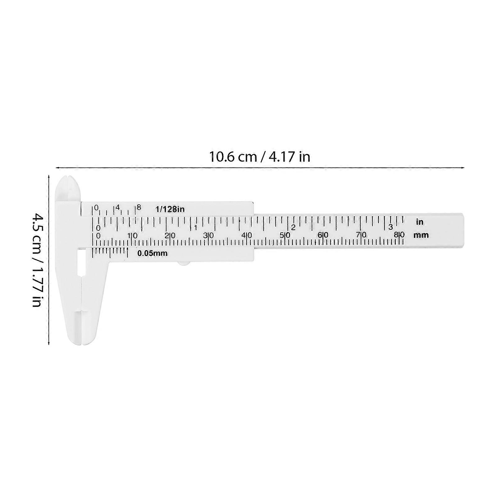 Mini Plastic Vernier Caliper Gauge for Measuring Button Jewelry 2Pcs Set