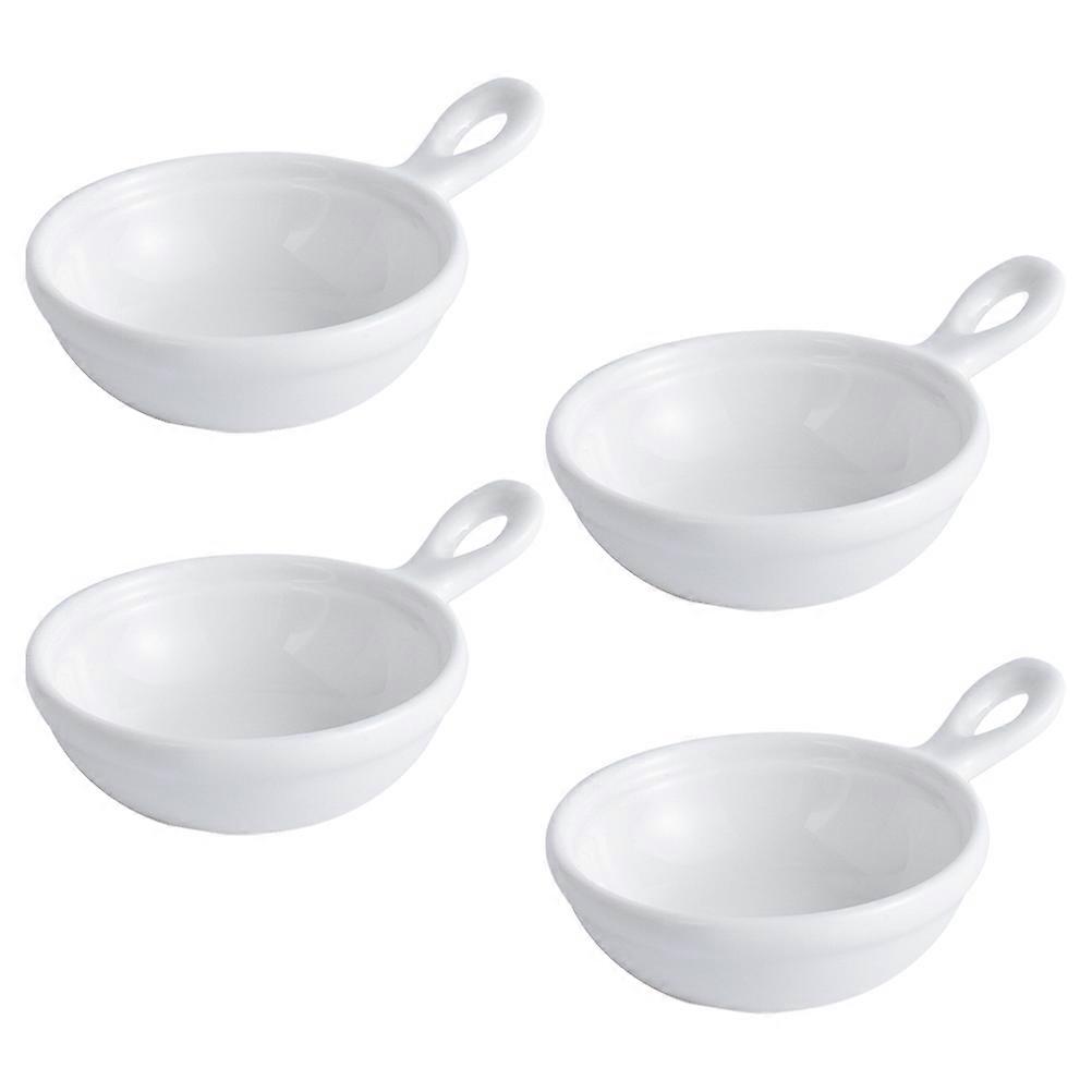 Seasoning Saucer Ceramic Dish for Dipping 4Pcs Practical Set