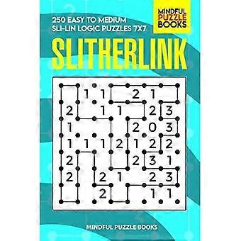 Slitherlink : 250 Lätt till Medium Sli-Lin Logik Pussel 7x7