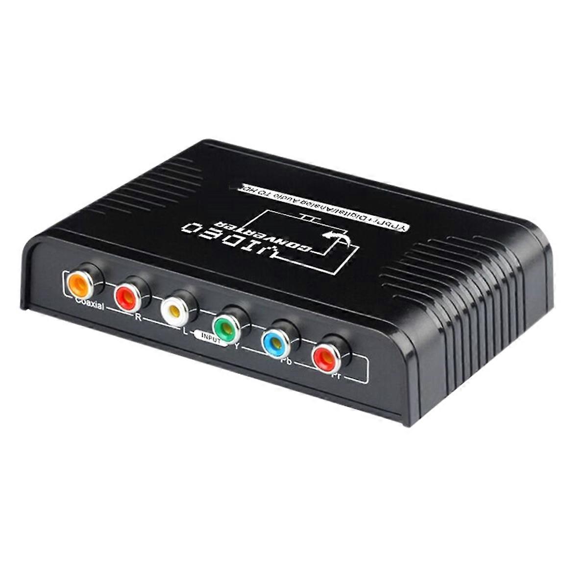 Component Ypbpr to -Compatible Converter 5- Component to HD Cable Converter Adapter with Audio for -