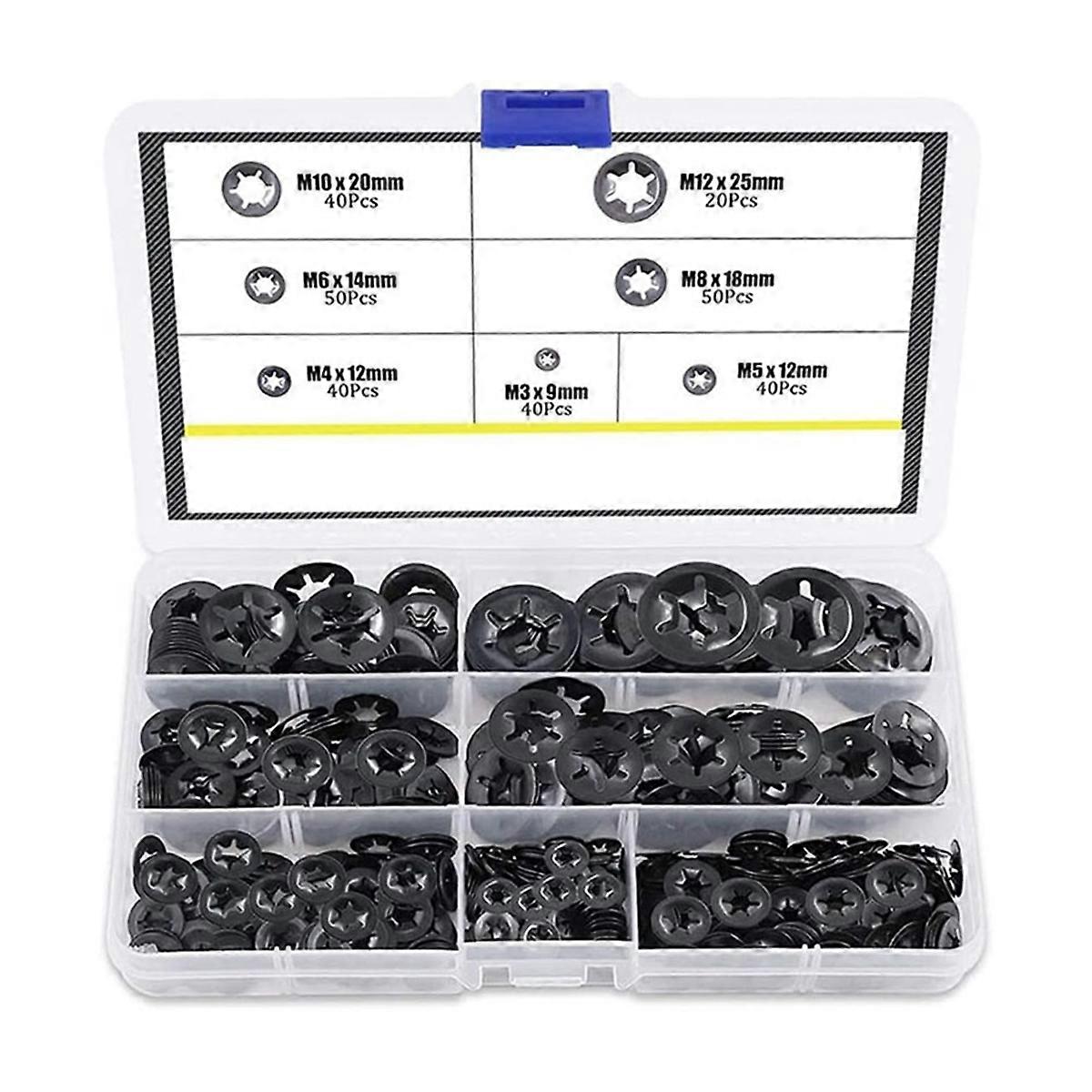 Bearing Clamp Washer Retaining Ring Flower Push Lock Fastener Kit