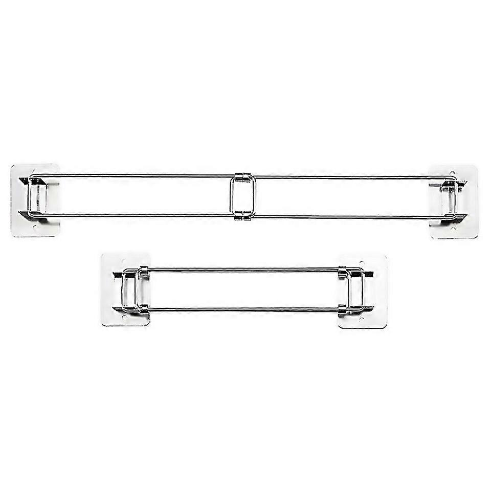 For 2pcs Rv Shower Corner Storage Bar Adjustable Stainless Steel