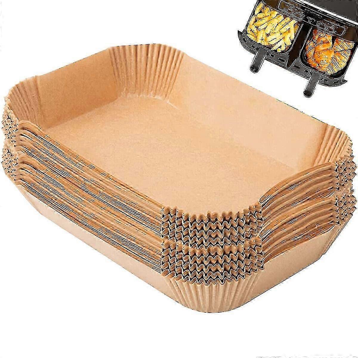 Ninja Airfryer Liners - 100 stuks Non Stick Paper Trays Perkament Steamer Mat