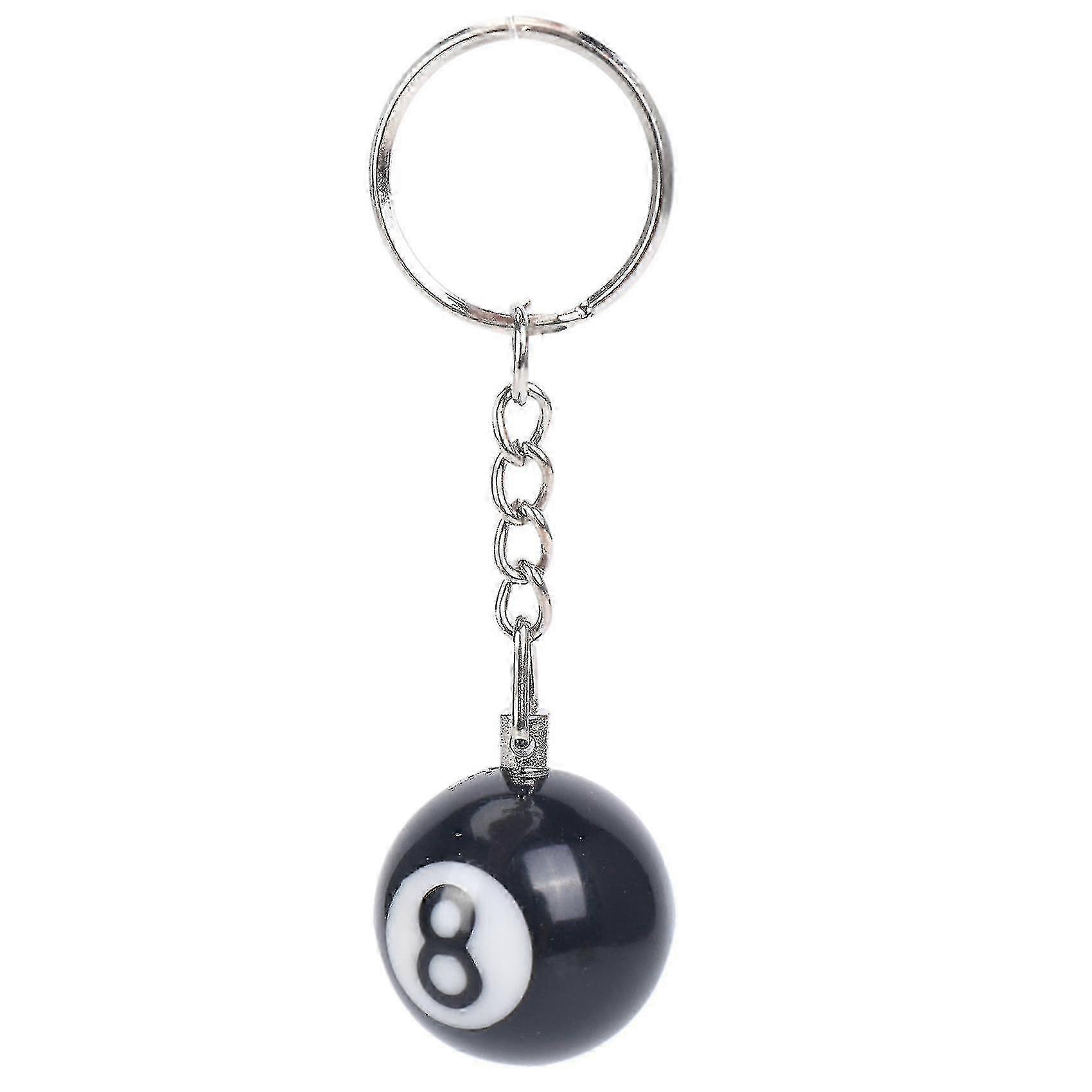2x Billiard Ball Key Chain Key R Happy No. 8