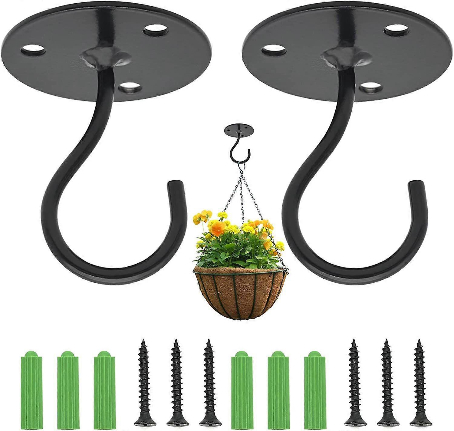 2 ceiling hooks for hanging plants