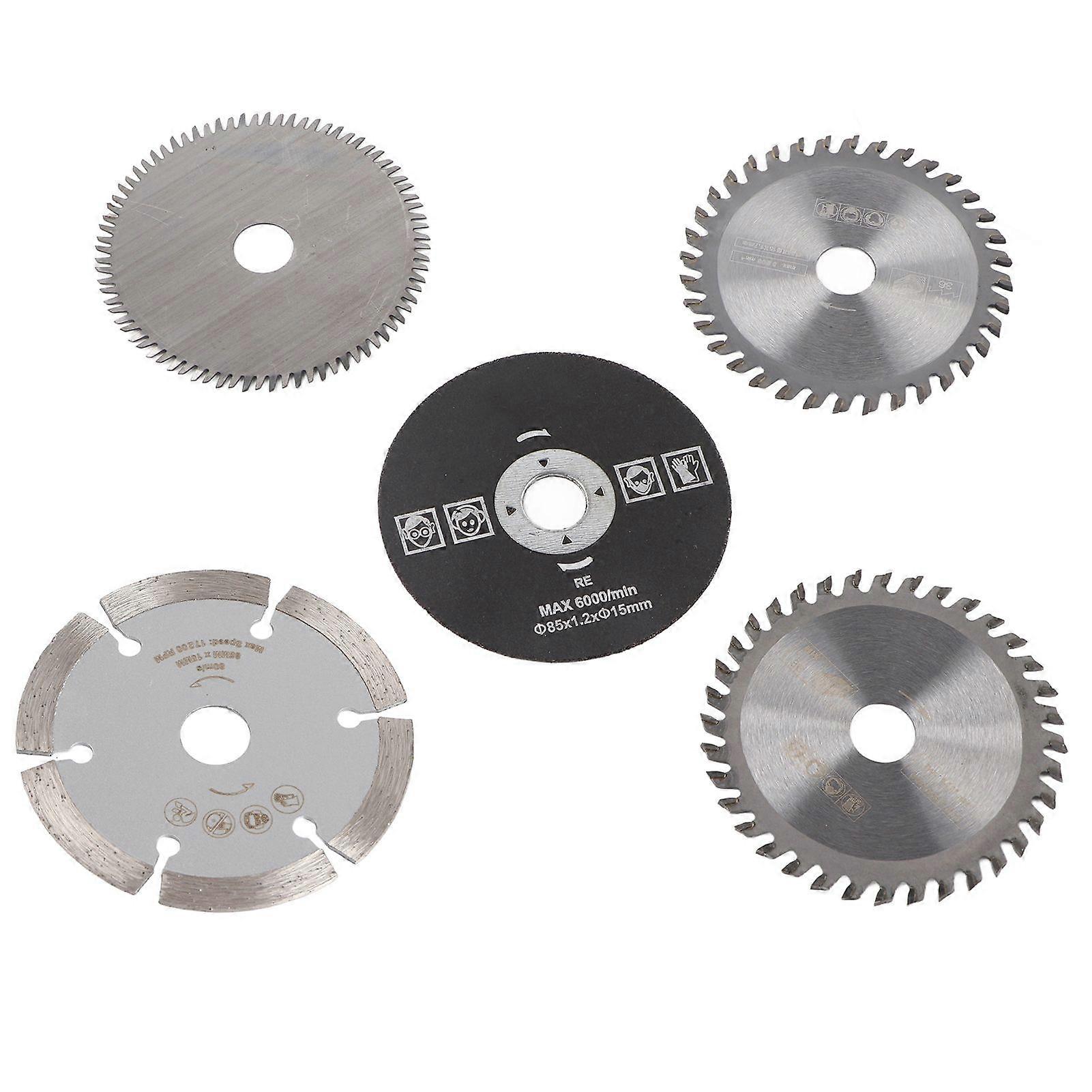 5Pcs 85mm Inner Diameter 15mm Mini Carbide Circular Saw Blade for Cutting Tool