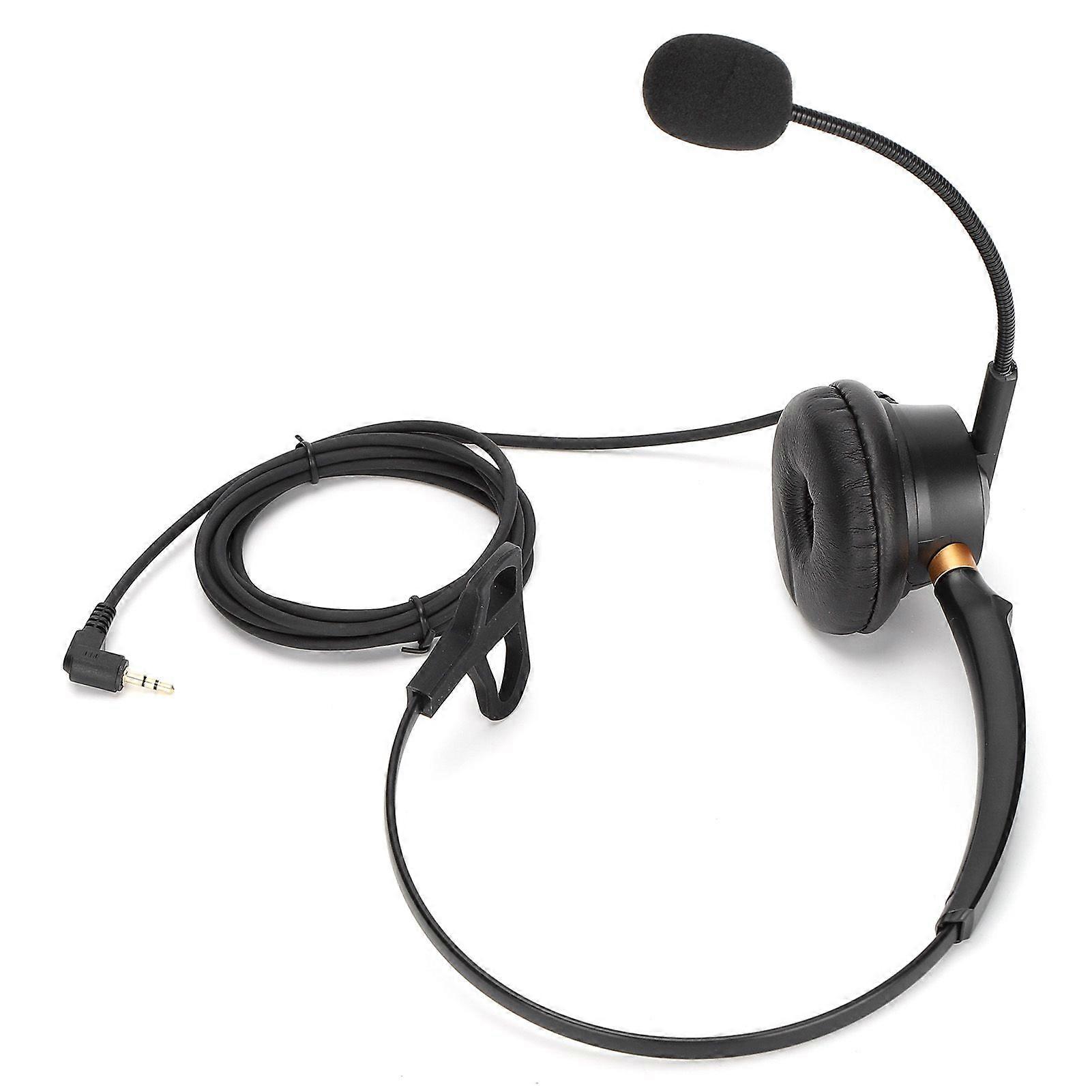 H6002.5 Telephone Headset 2.5mm Single Ear Customer Service Headphone with Noise Reduction Microphone