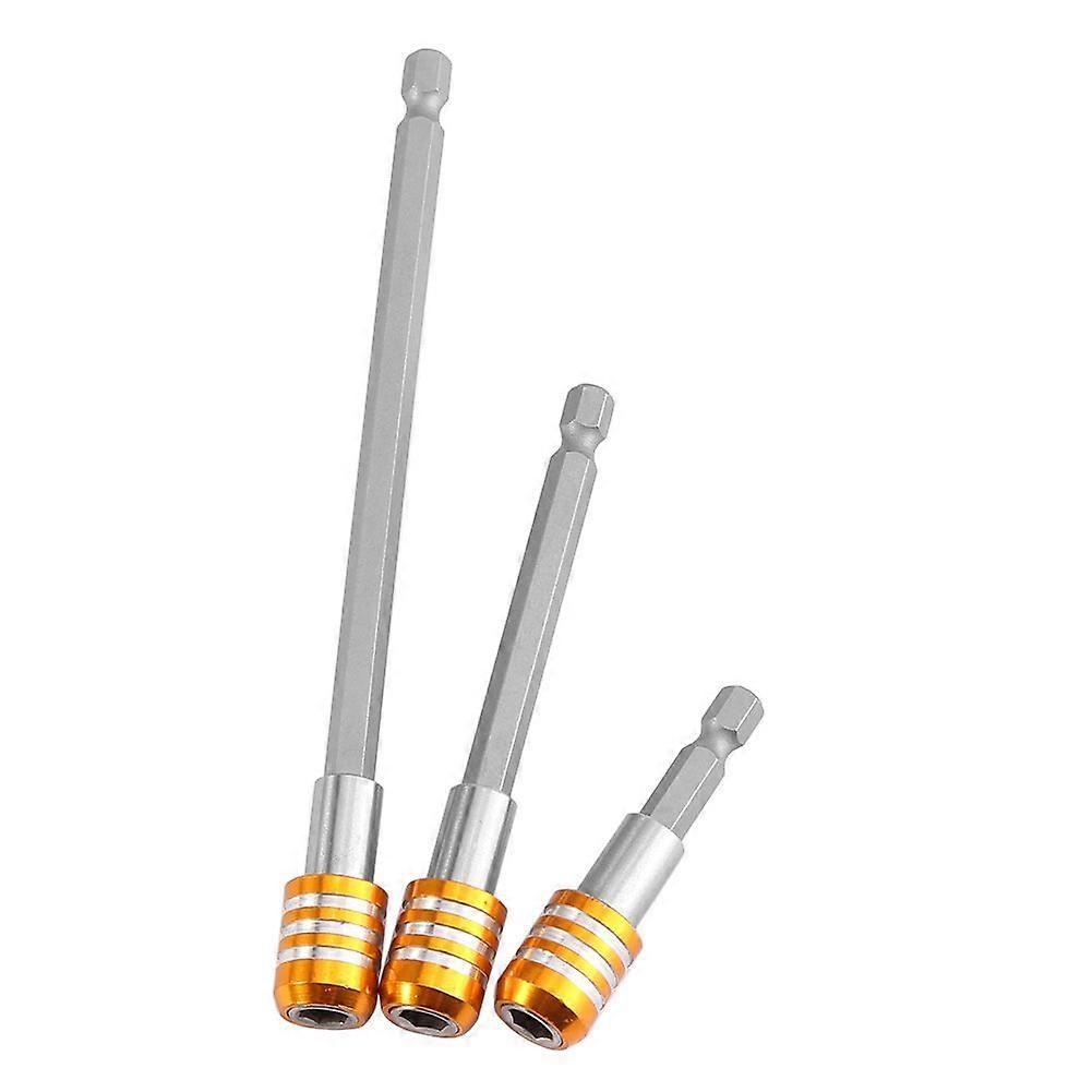 1/4" Hex Shank Electric Screwdriver Bit Holder Extension Bar (Yellow)