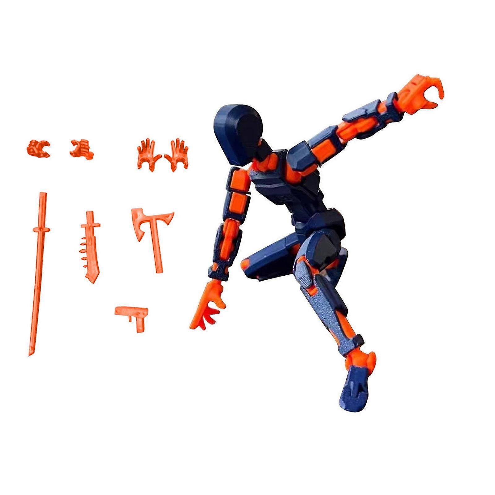 Titan 13 Action Figure, T13 Action Figure 3D Printed Multi-Jointed Movable, Lucky 21 Articulated Robot Dummy Action Figures, Valentines Gifts for Him