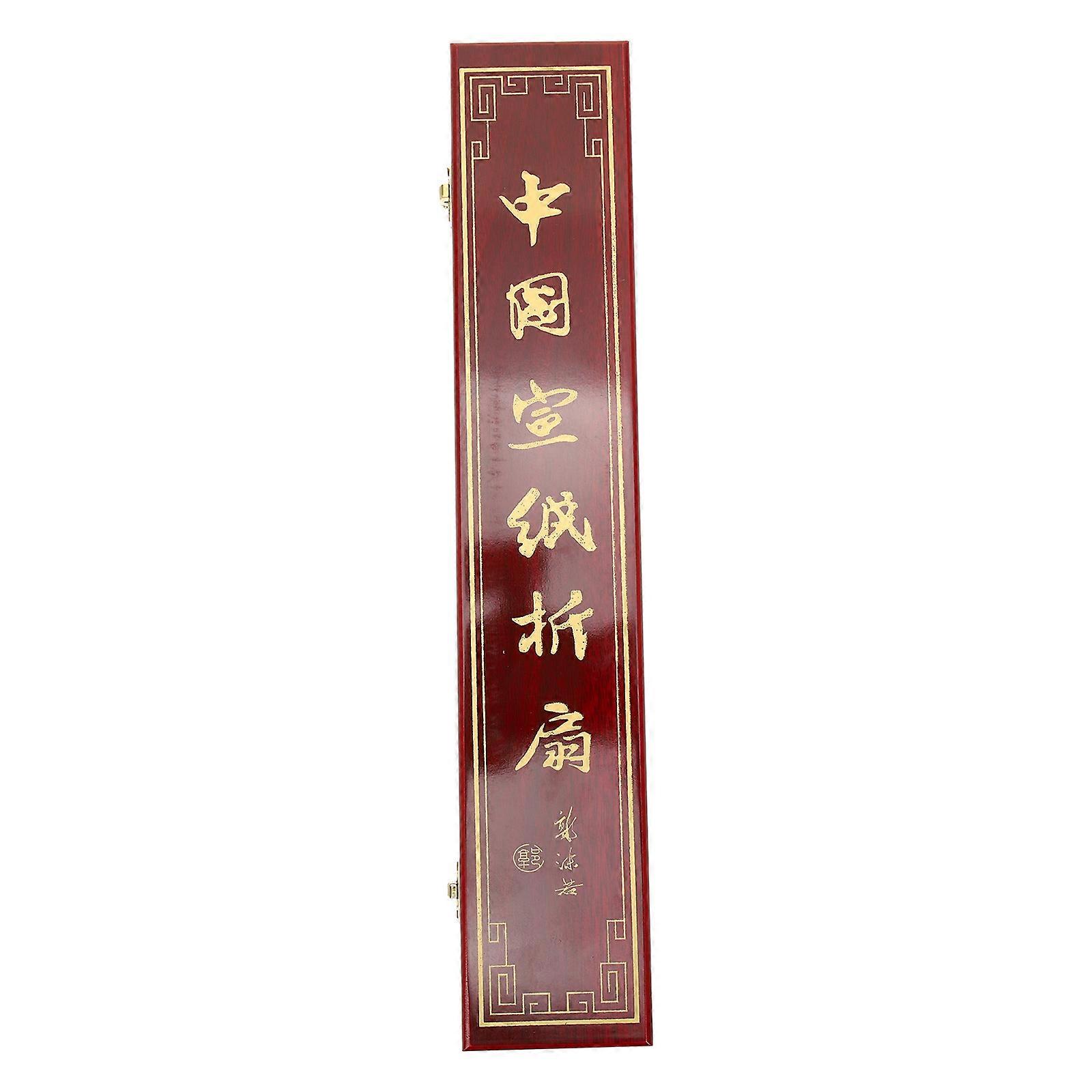 Decorative Tassel Fan Organizer Wooden Storage Box for Storage 5Pcs Brown