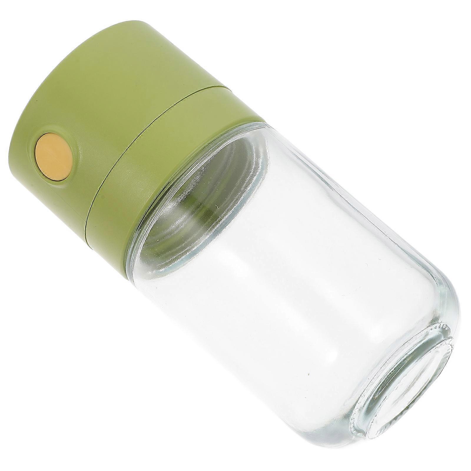 Glass Spice Jar Green with Precision for Kitchen Use
