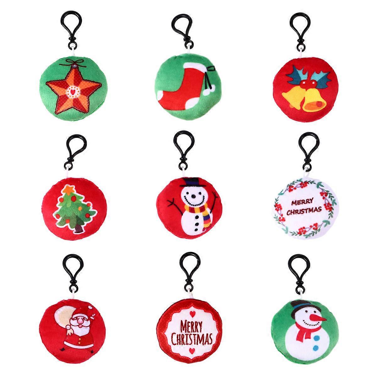 Christmas Plush Key Rings Key Holder for Hanging Keys 40Pcs Assorted Color