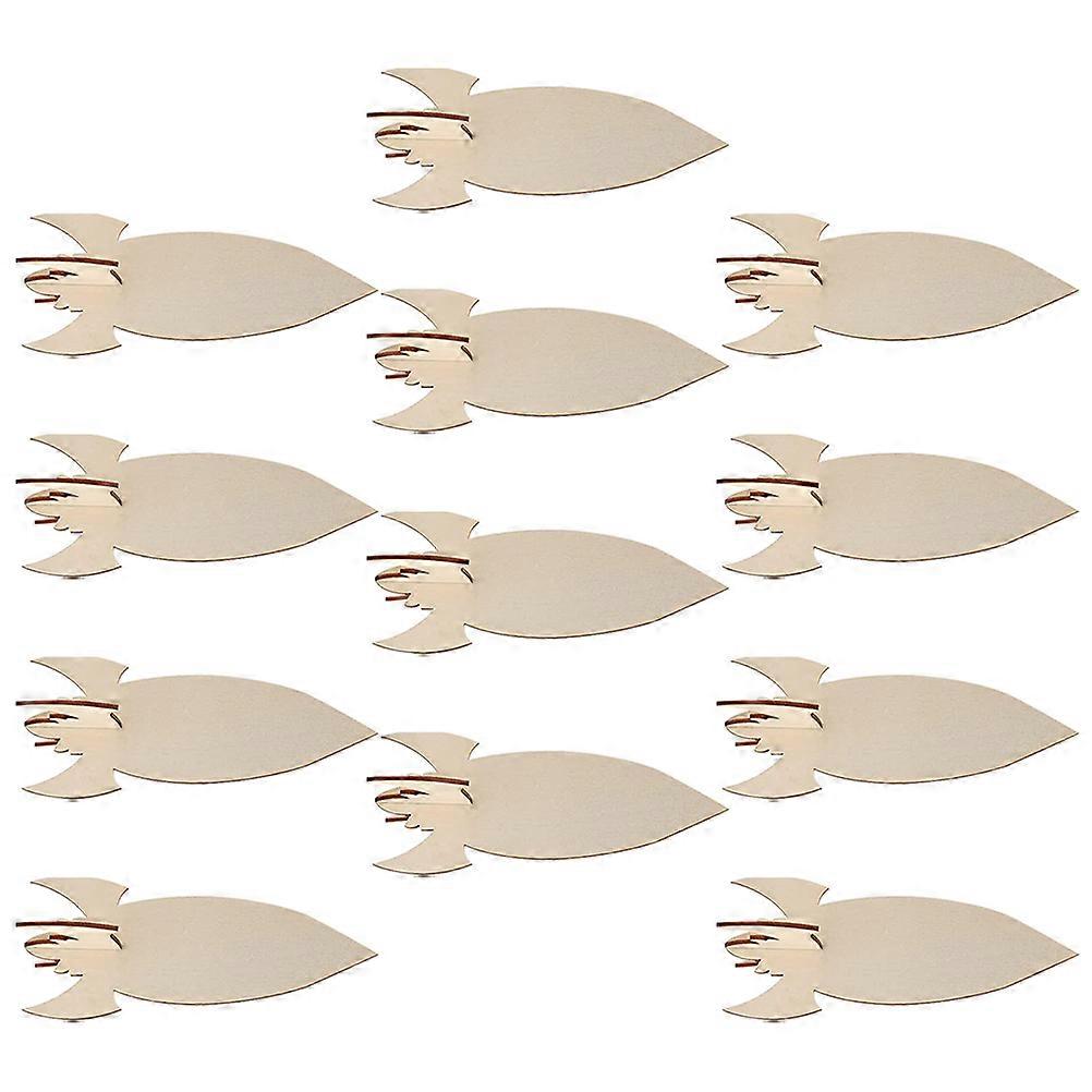 Mini Rocket Shape Wooden Craft Kit For DIY Projects Designed For Children Suitable For Home And Studio Use 1 Set
