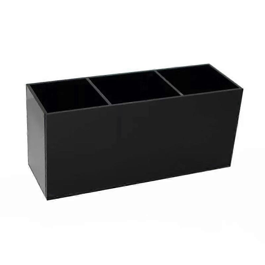 Transparent Storage Case Acrylic Storage Box for Cosmetic Brushes 3Pcs Black