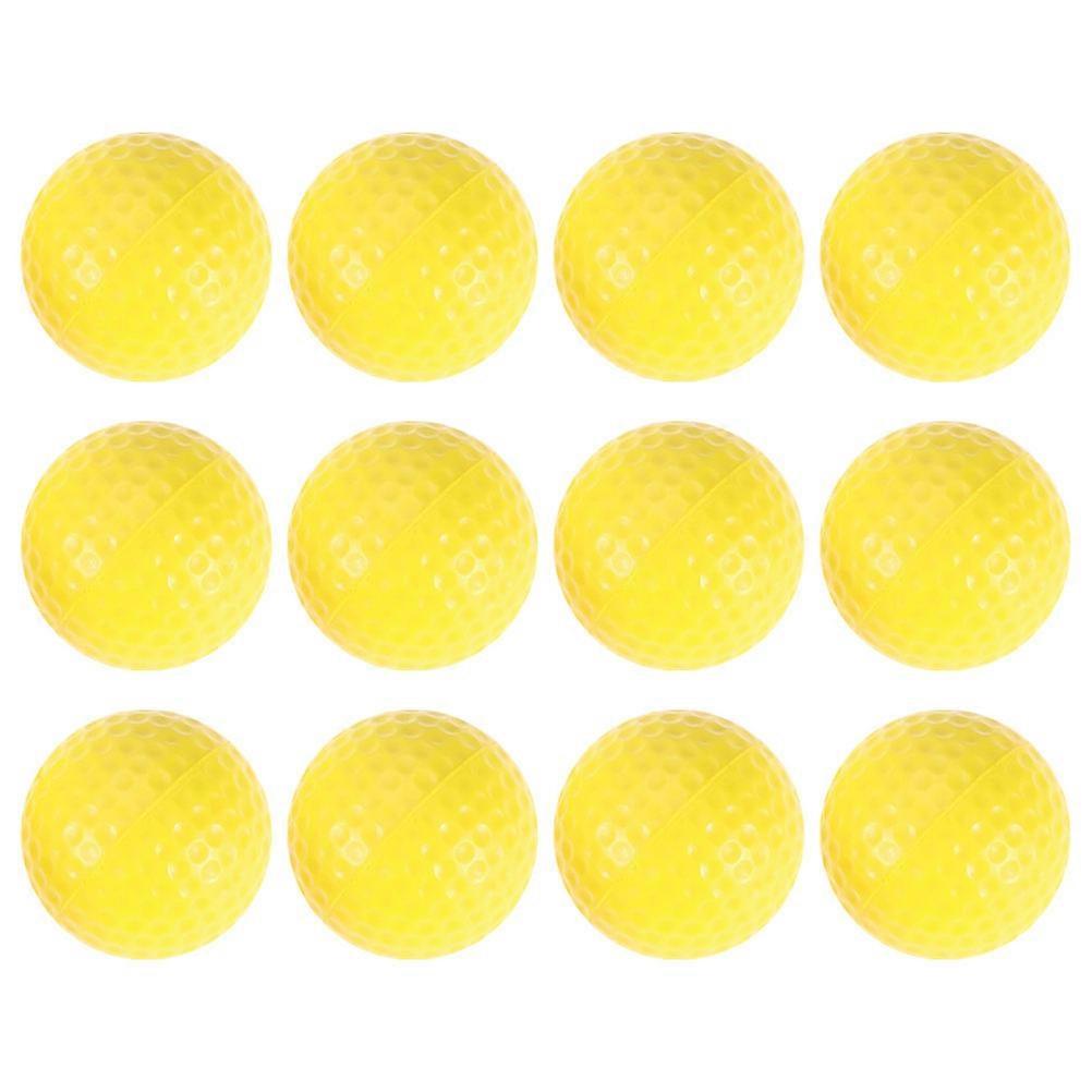 Yellow Golfing Practice Balls Professional Indoor Training Balls 48Pcs