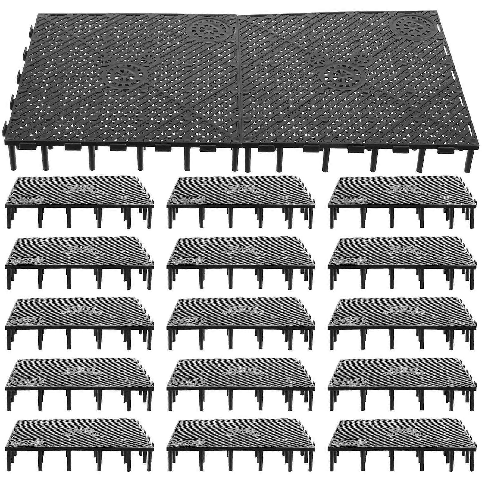 100Pcs Fish Tank Bottom Filter Plate for Aquarium Use Black PVC