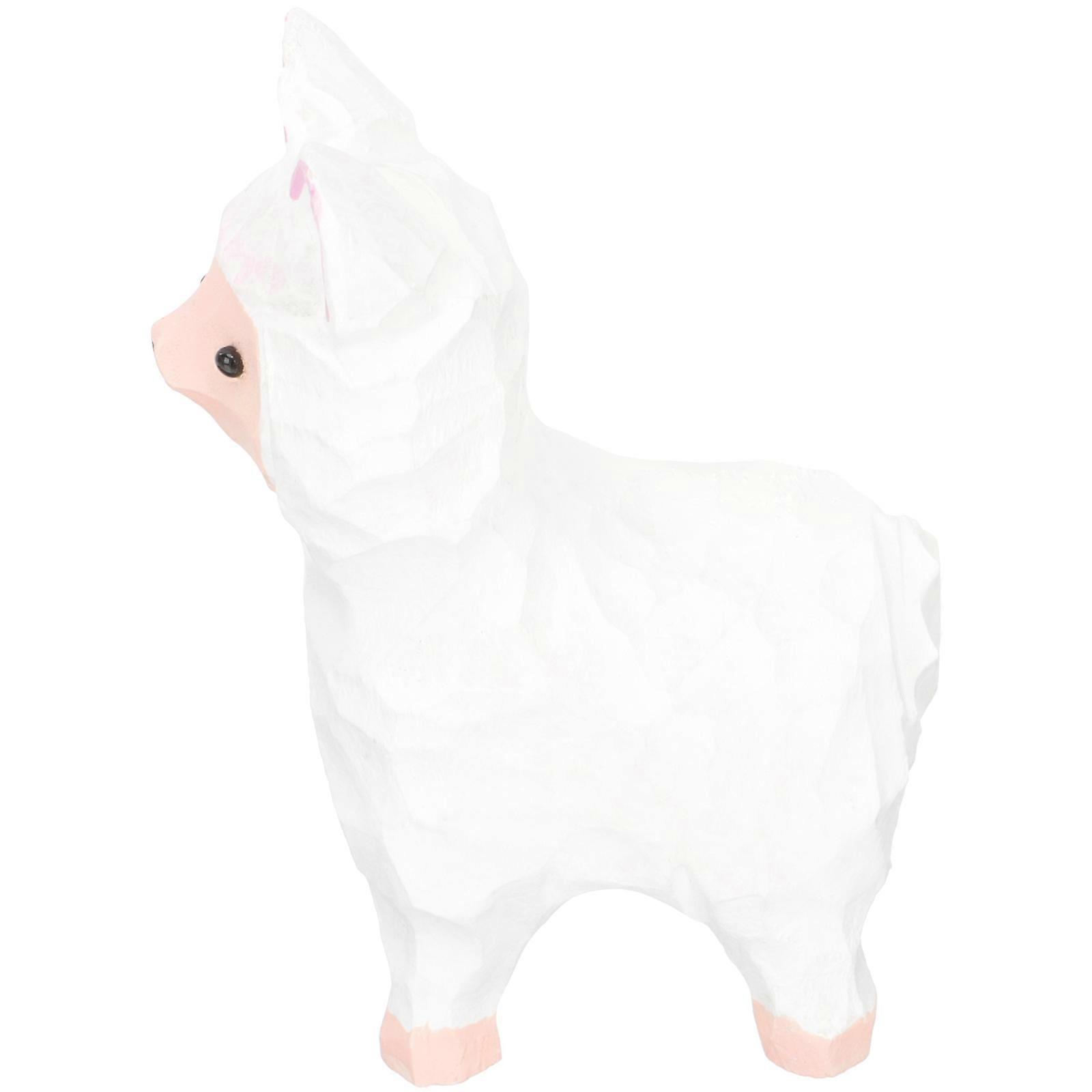 Sheep Ornament Wooden Craft 5Pcs Ideal For Photo Decoration And Home Style 8.5X4.6Cm Lightweight Design