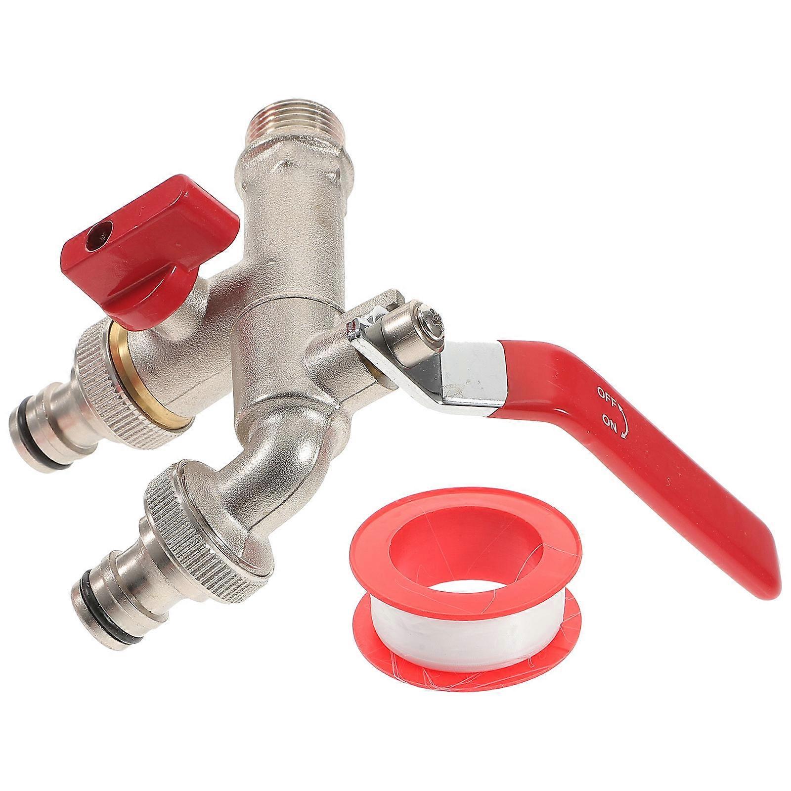 Robinet à eau à double interrupteur en laiton pour machine à laver, 2 pièces