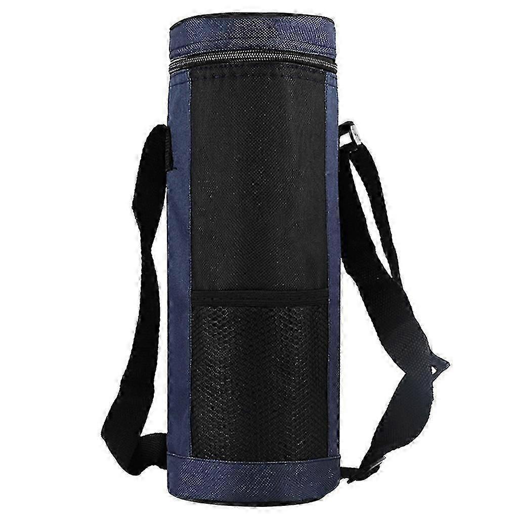 Insulated Oxford Cylinder Cooler Bag for Carrying Water Bottles and Drink Cans on the Go