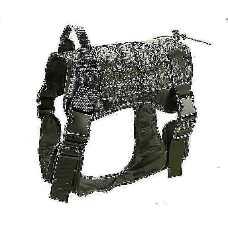 Tactical Dog Harness Nylon Handle Adjustable Training Harness Pet Working Vest