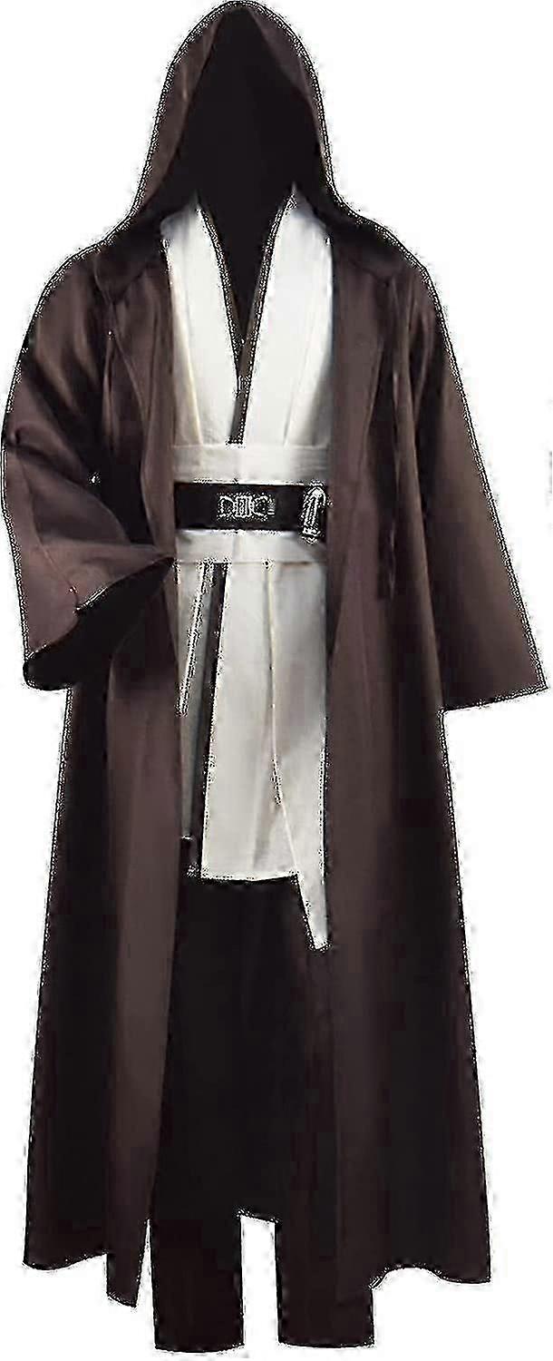 Jedi Costume for Adults - Luke Skywalker Tunic Robe with Hood for Halloween Cosplay (3 Versions)
