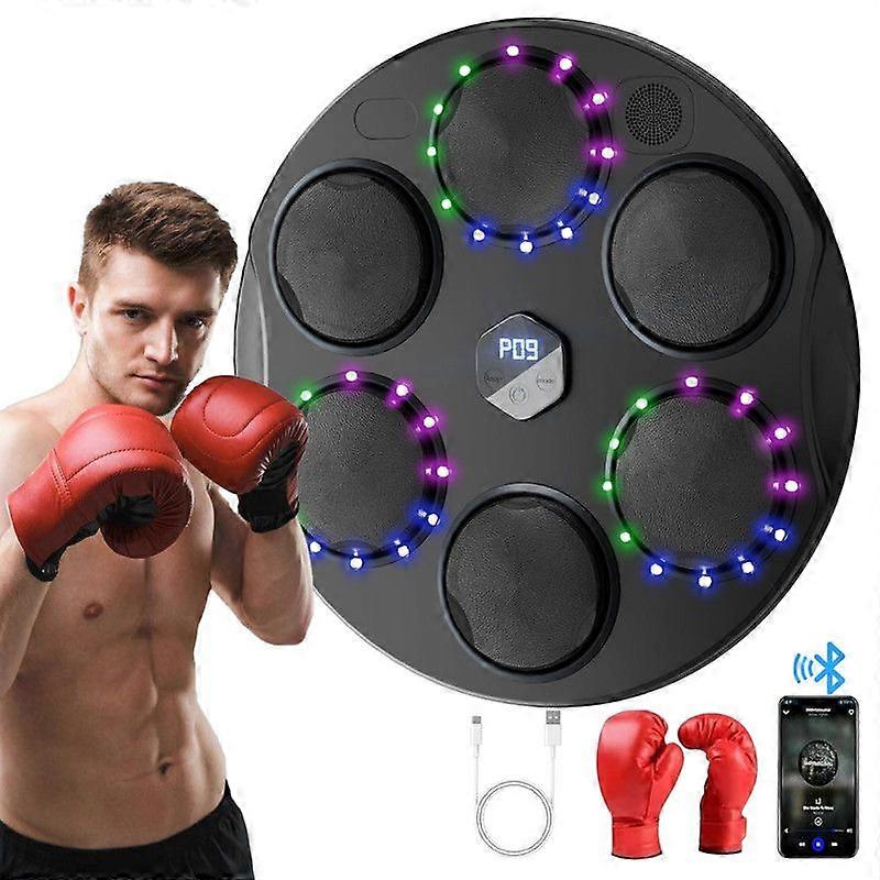 Máquina de boxe musical, equipamento de boxe com luvas de boxe