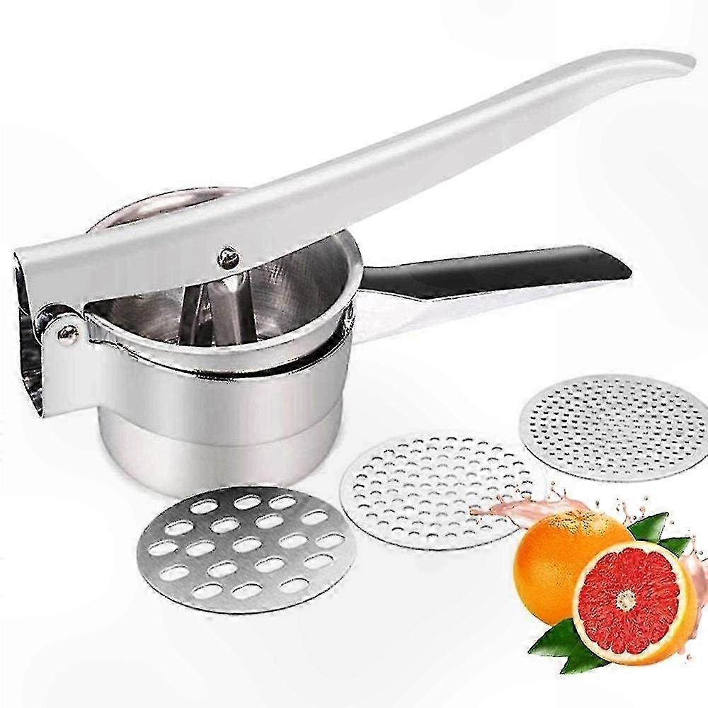 Kitchen Gadget for Spaetzle Preparation with 3 Mesh Plates and Stainless Steel Build