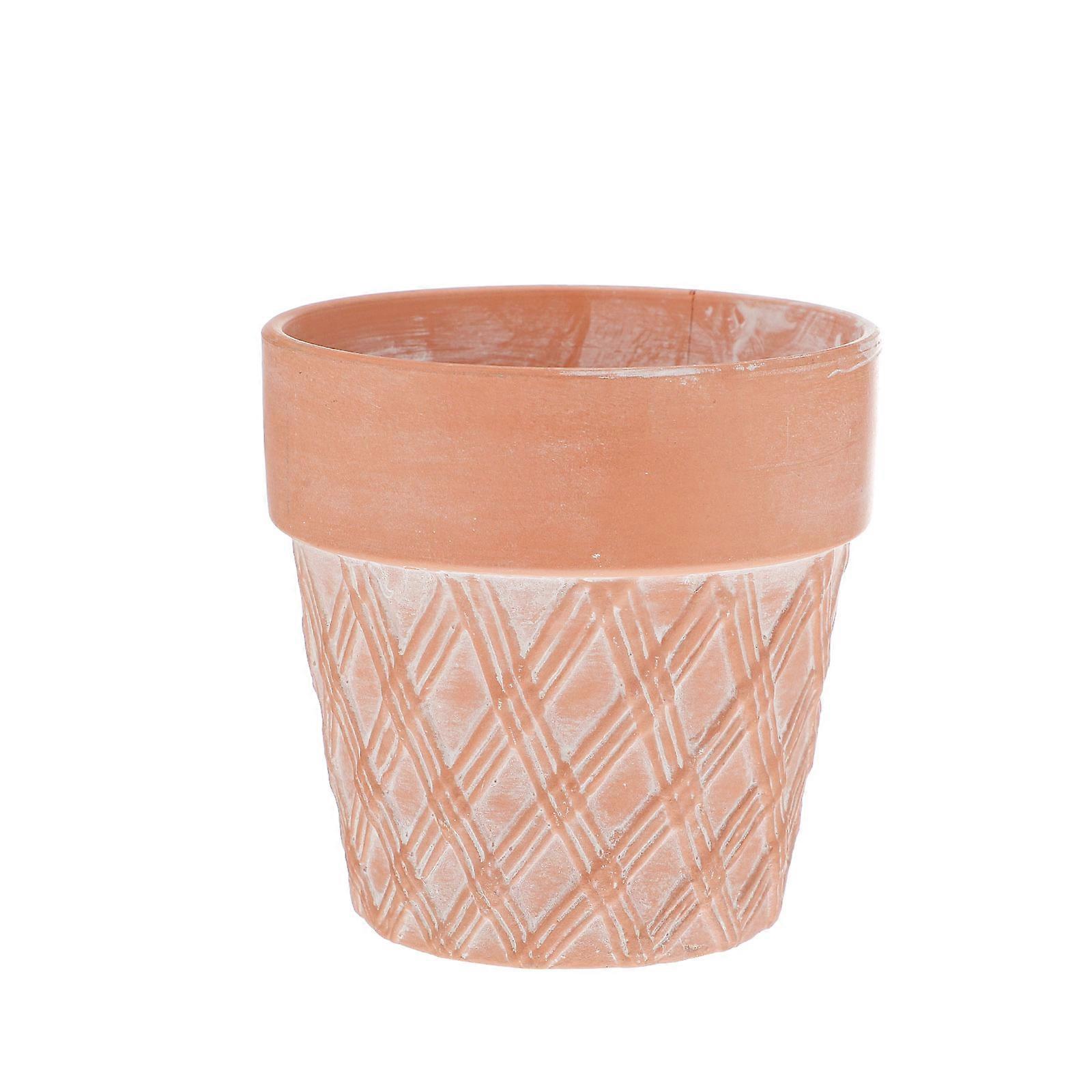 Flower Planting Container Ceramic Planter for Home Use 2Pcs Red