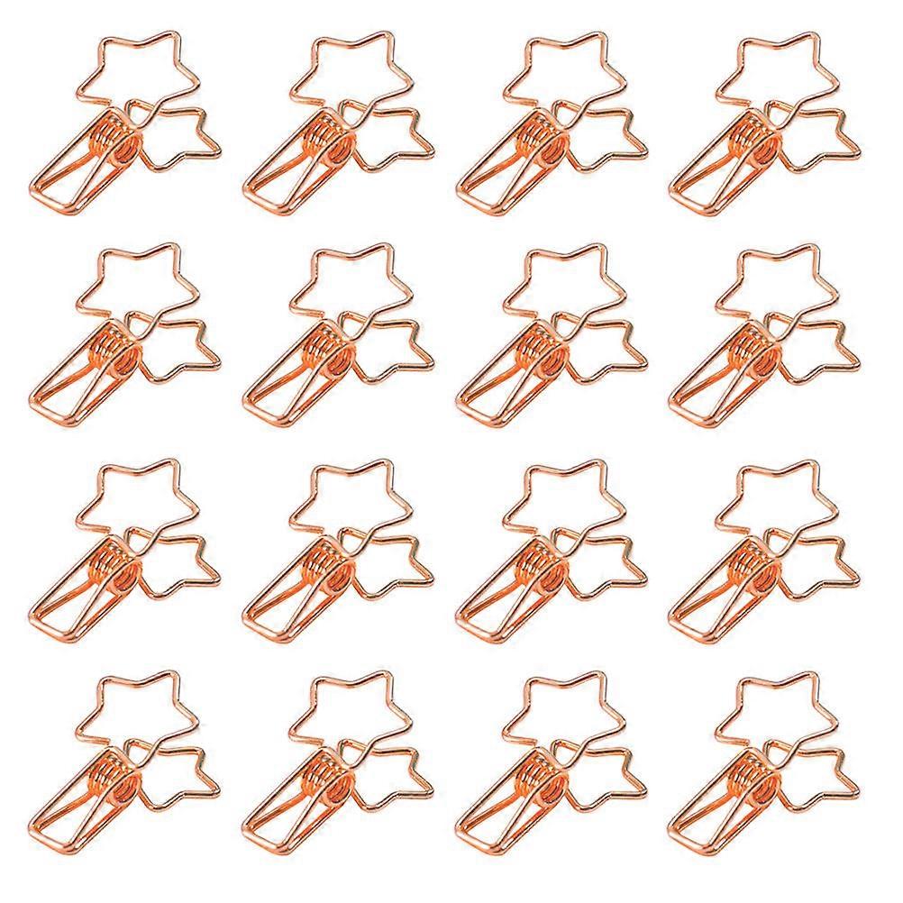 Rose Gold Metal Document Clips for Office Organizing 48Pcs Pack