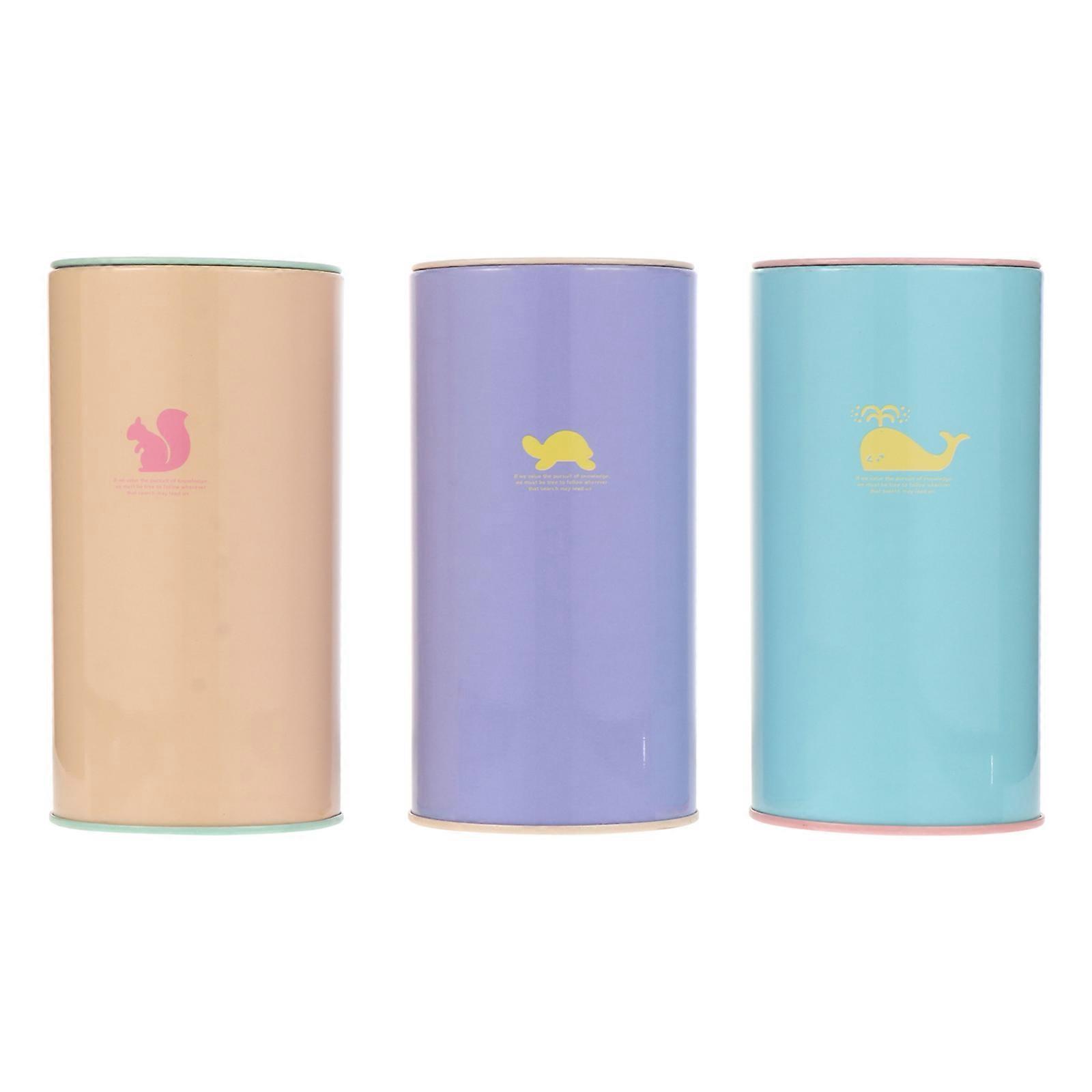 Desktop Money Box Tinplate Saving Pot for Decor 6Pcs Assorted