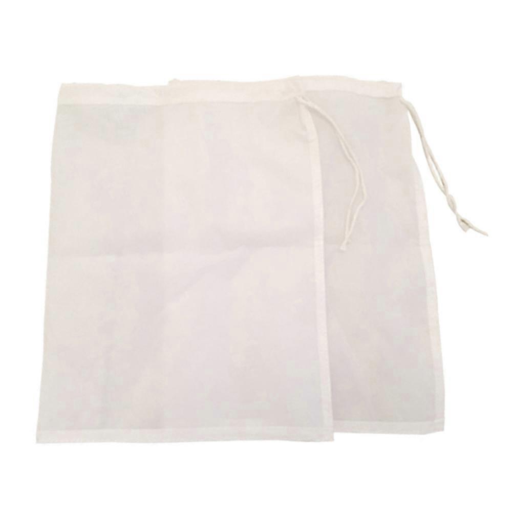 Filter Coffee Bags Reusable Drawstring Design For Kitchen Use Home Users 45X30CM White 2Pcs