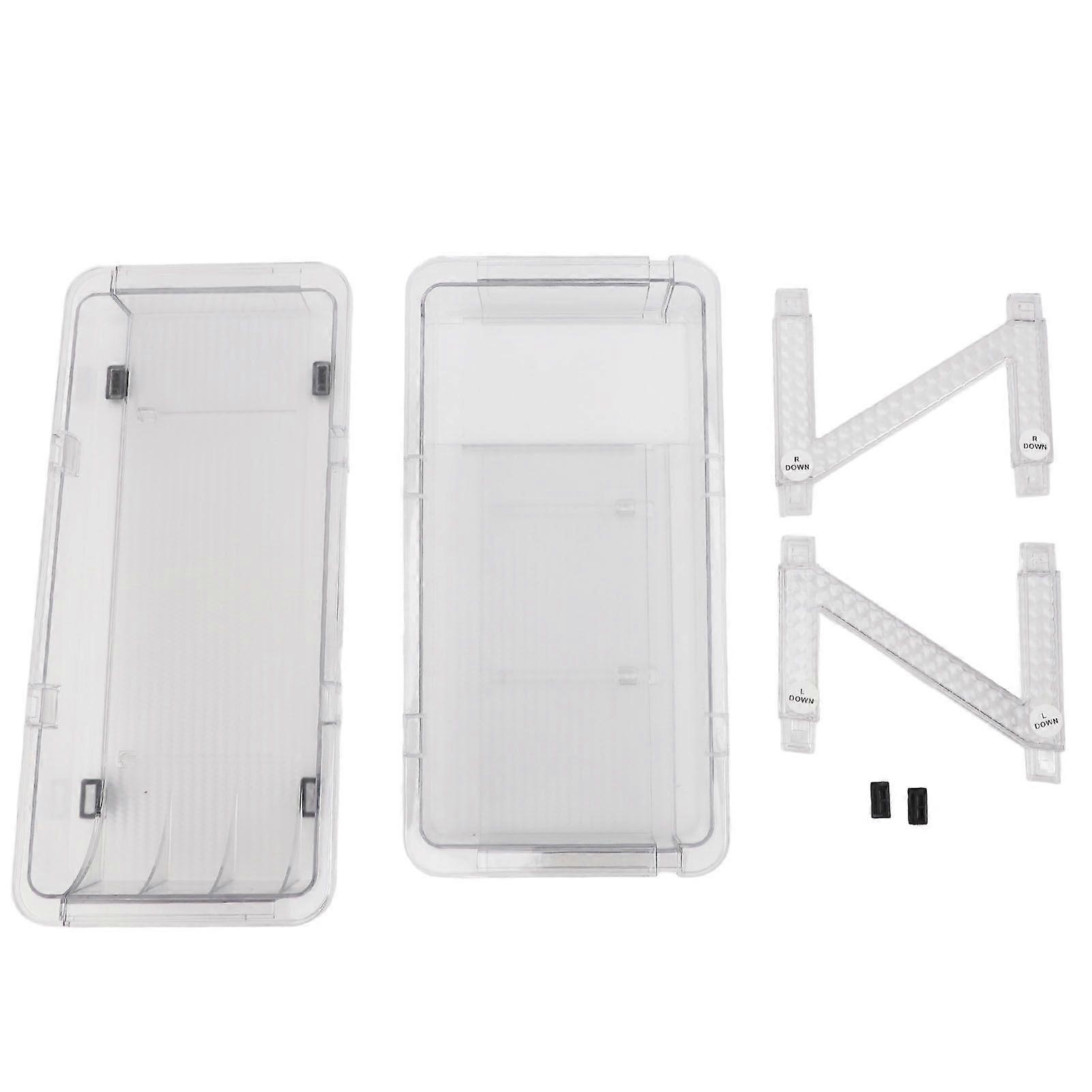 Rolling Soda Can Organizer for Refrigerator 2 Layer Clear Expandable Beverage Dispenser Automatic Rolling Beer Can Holder for Fridge Pantry Freezer
