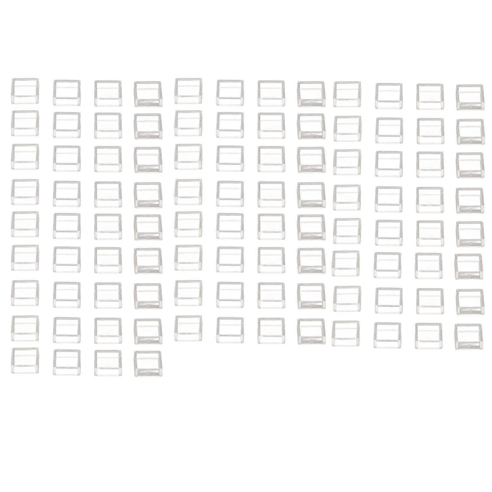 100Pcs Tactile Switch Cover Tact Touch Button Cap Square Transparent ABS Set Kit