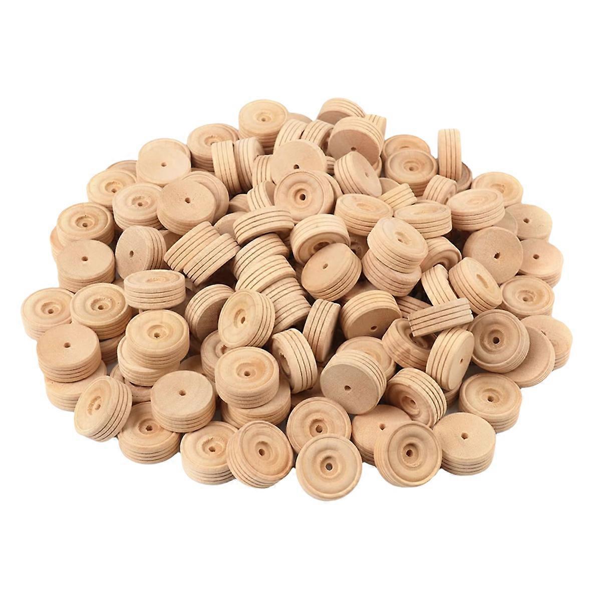 Holzräder, 100 Stück, für DIY-Holzhandwerksprojekte