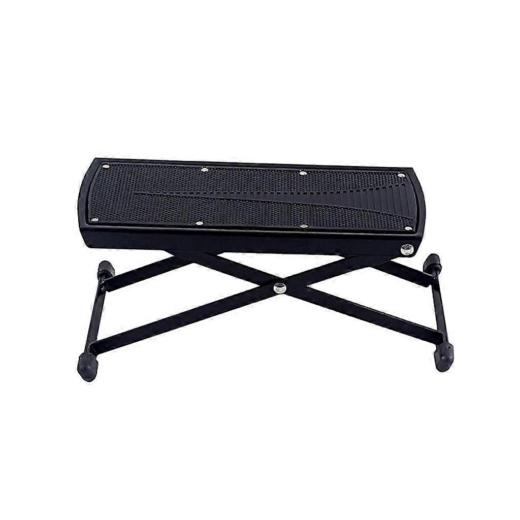Guitar Foot Rest Height Adjustable Folding Footstool Pedal Black