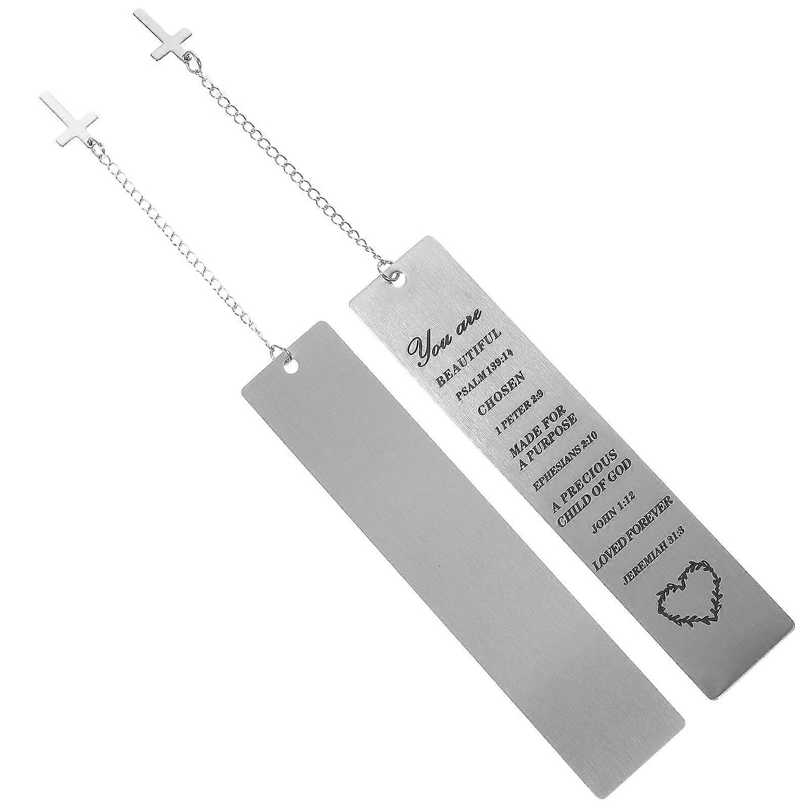 Silver Metal Bookmark for Book Reading 4Pcs Practical Use