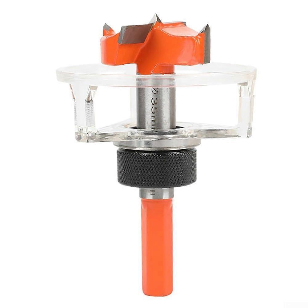 Woodworking Hole Opener 35mm Dust Cover Alloy Upgraded Limiter For Particleboard Reduces Scratches And Concentricity