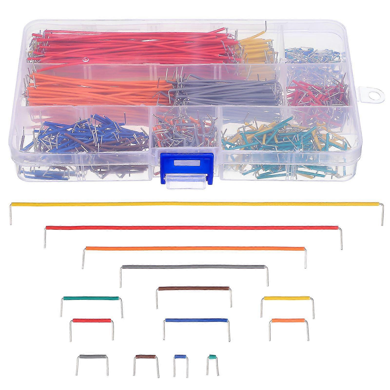 840 pcs Breadboard Jumper Wire Kit Fils de liaison flexibles de taille assortie pour le prototypage de circuits imprimés de projets électroniques de bricolage et de circuits imprimés