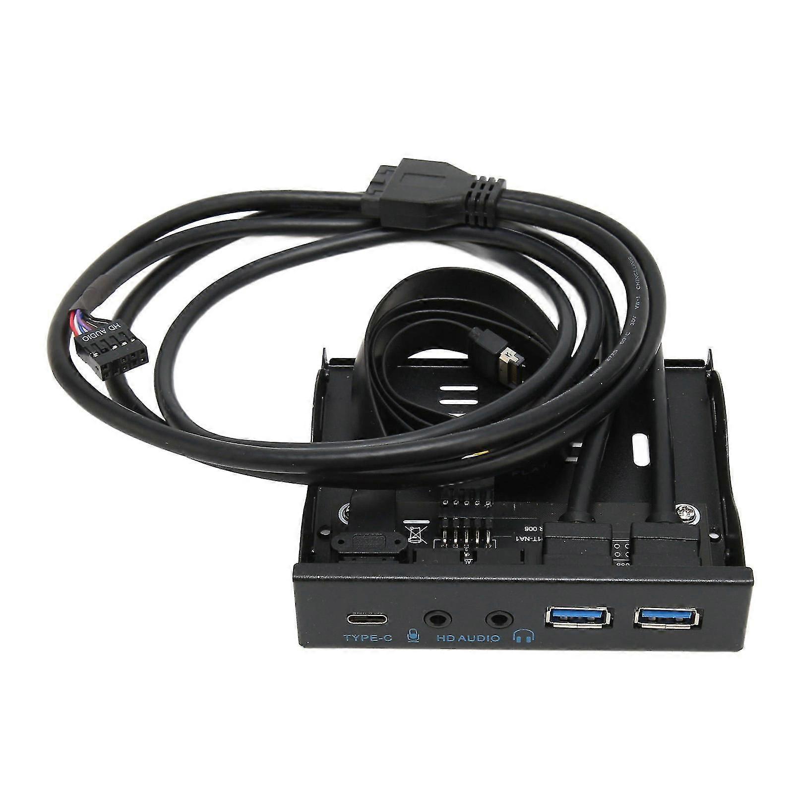 Front Panel USB 3.2 Hub 10Gbps Plug and Play Iron Shell Floppy Disk Reader compatible with Win compatible with Linux