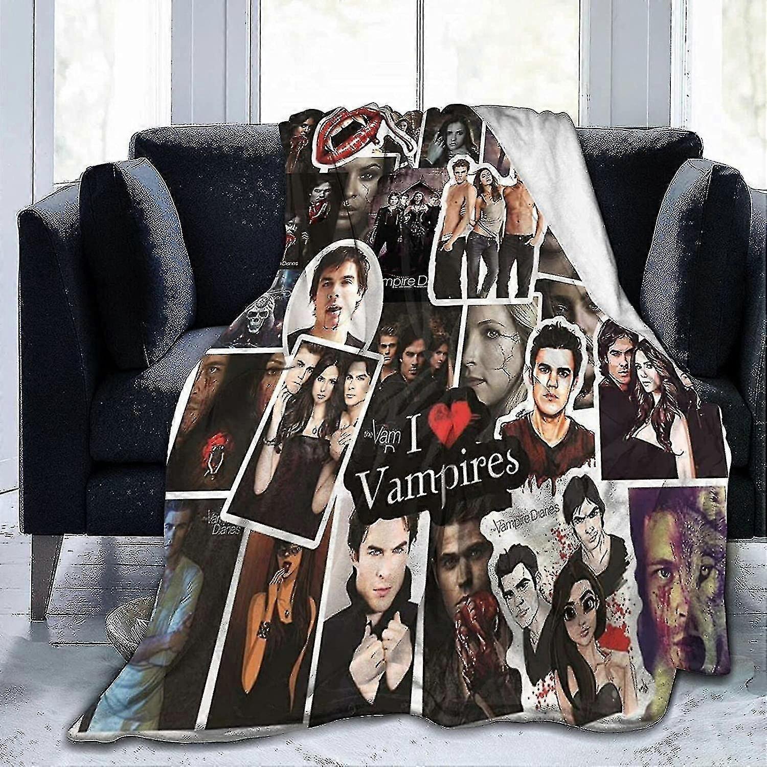 Cobertor The Vampire Diaries Cobertores Mantas Pelúcia Macia Para Adultos/crianças Para Quarto Sofá Cama Escritório Sofá -u30